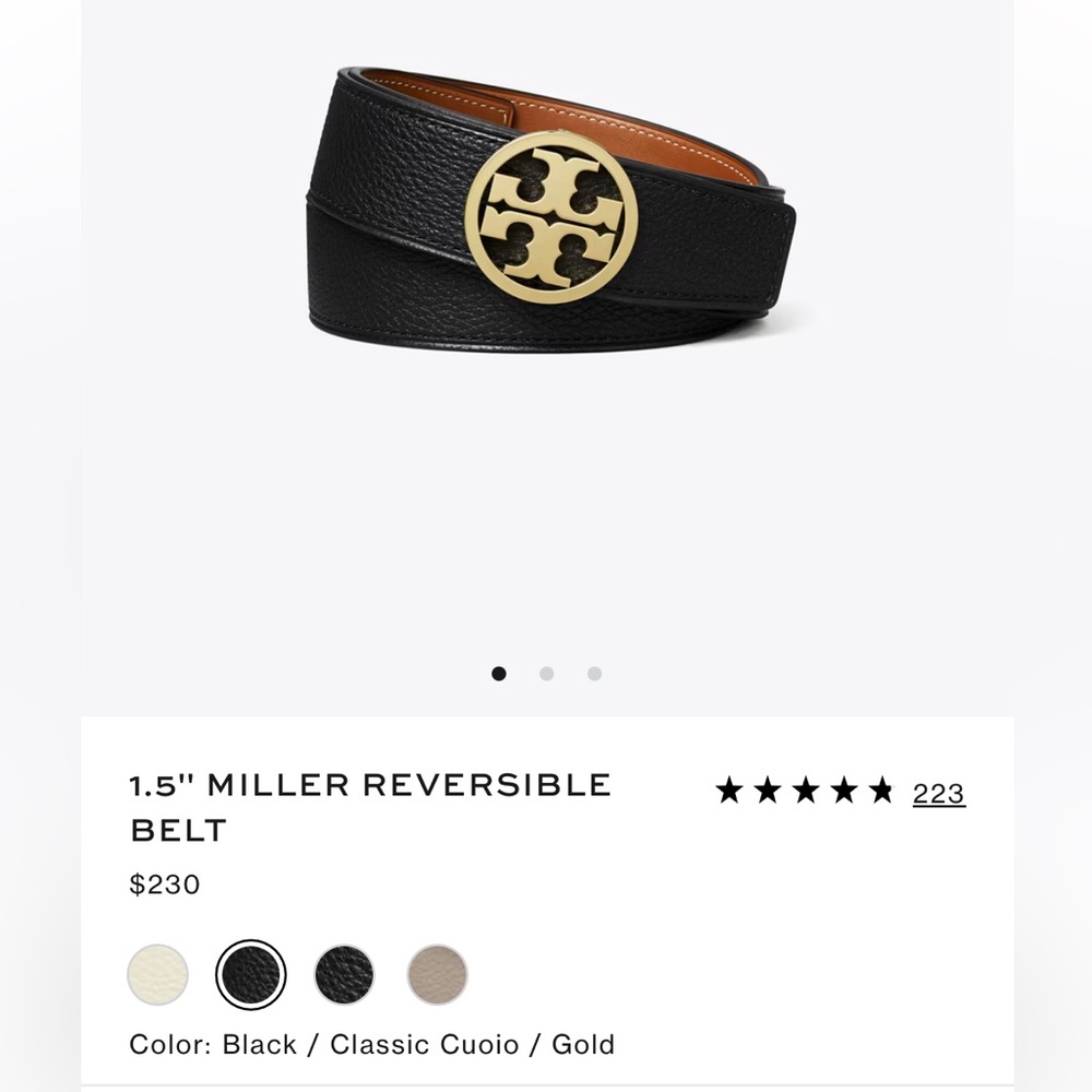 Tory Burch 1.5” miller reversible belt